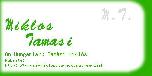 miklos tamasi business card